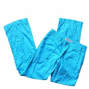 GUESS JEANS VIBRANT BLUE SWISHY COTTON PANTS - 27